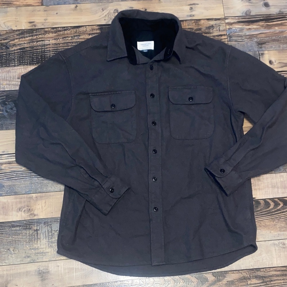 American Eagle Outfitters Grey Button-Up Shacket